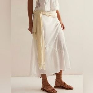 NWT Free People Sweet On You Bias Half Slip, Clean Ivory Sheer, Size Medium